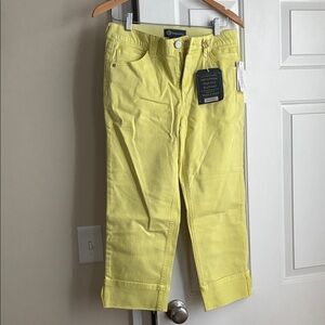 Democracy “Ab Solution” High Rise Boyfriend 4p. Lemon/lime Color